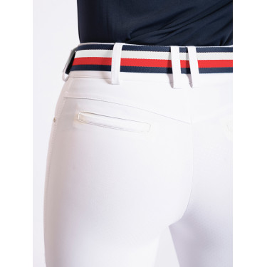 Calças de competição Tommy Hilfiger Equestrian Geneva mulher com grip nos joelhos Branco óptico Calças de competição Tommy Hilfiger Equestrian Geneva mulher com grip nos joelhos Branco óptico