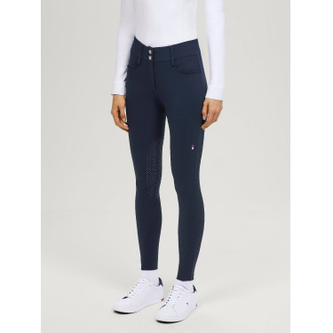 Calças Tommy Hilfiger Equestrian Victoria com grip nos joelhos para mulher Céu do deserto Azul
