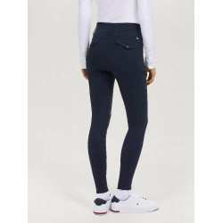 Calças Tommy Hilfiger Equestrian Victoria com grip nos joelhos para mulher Céu do deserto Azul