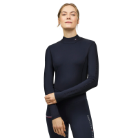 Polo de gola alta Tommy Hilfiger Equestrian Ava feminino Céu do deserto Azul Polo de gola alta Tommy Hilfiger Equestrian Ava feminino Céu do deserto Azul