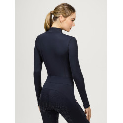 Polo de gola alta Tommy Hilfiger Equestrian Ava feminino Céu do deserto Azul Polo de gola alta Tommy Hilfiger Equestrian Ava feminino Céu do deserto Azul