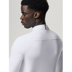 Polo de concurso de mangas compridas Tommy Hilfiger Equestrian Eaton homem Branco óptico Polo de concurso de mangas compridas Tommy Hilfiger Equestrian Eaton homem Branco óptico