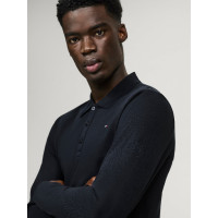 Polo de mangas compridas Tommy Hilfiger Equestrian Erwin homem Céu do deserto Azul Polo de mangas compridas Tommy Hilfiger Equestrian Erwin homem Céu do deserto Azul