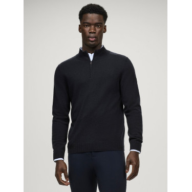 Camisola de caxemira Tommy Hilfiger Equestrian 1/2 zip Oakfield homem Céu do deserto Azul Camisola de caxemira Tommy Hilfiger Equestrian 1/2 zip Oakfield homem Céu do deserto Azul