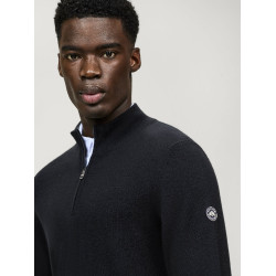 Camisola de caxemira Tommy Hilfiger Equestrian 1/2 zip Oakfield homem Céu do deserto Azul