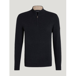 Camisola de caxemira Tommy Hilfiger Equestrian 1/2 zip Oakfield homem Céu do deserto Azul