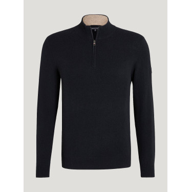 Camisola de caxemira Tommy Hilfiger Equestrian 1/2 zip Oakfield homem Céu do deserto Azul Camisola de caxemira Tommy Hilfiger Equestrian 1/2 zip Oakfield homem Céu do deserto Azul