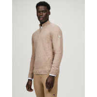 Camisola de caxemira Tommy Hilfiger Equestrian 1/2 zip Oakfield homem  Cinzento-acastanhado Castanho