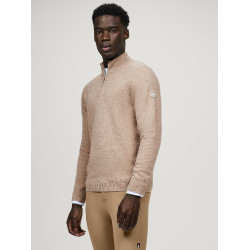 Camisola de caxemira Tommy Hilfiger Equestrian 1/2 zip Oakfield homem  Cinzento-acastanhado Castanho