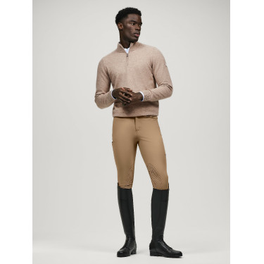 Camisola de caxemira Tommy Hilfiger Equestrian 1/2 zip Oakfield homem  Cinzento-acastanhado Castanho