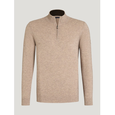 Camisola de caxemira Tommy Hilfiger Equestrian 1/2 zip Oakfield homem  Cinzento-acastanhado Castanho