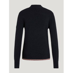 Camisola de caxemira Tommy Hilfiger Equestrian Ellery mulher Céu do deserto Azul Camisola de caxemira Tommy Hilfiger Equestrian Ellery mulher Céu do deserto Azul
