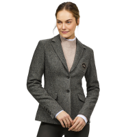 Blazer Tommy Hilfiger Equestrian Albany tweed feminino Cinza mesclado Cinzento