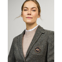 Blazer Tommy Hilfiger Equestrian Albany tweed feminino Cinza mesclado Cinzento