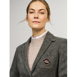 Blazer Tommy Hilfiger Equestrian Albany tweed feminino Cinza mesclado Cinzento Blazer Tommy Hilfiger Equestrian Albany tweed feminino Cinza mesclado Cinzento