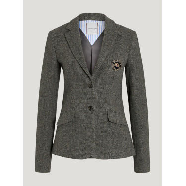 Blazer Tommy Hilfiger Equestrian Albany tweed feminino Cinza mesclado Cinzento Blazer Tommy Hilfiger Equestrian Albany tweed feminino Cinza mesclado Cinzento