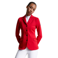 Casaco de concurso Tommy Hilfiger Equestrian Hickstead feminino Vermelho feroz Casaco de concurso Tommy Hilfiger Equestrian Hickstead feminino Vermelho feroz