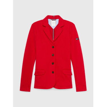 Casaco de concurso Tommy Hilfiger Equestrian Hickstead feminino Vermelho feroz Casaco de concurso Tommy Hilfiger Equestrian Hickstead feminino Vermelho feroz