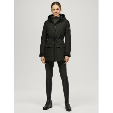Casaco acolchoado Tommy Hilfiger Equestrian Forest feminino Preto Casaco acolchoado Tommy Hilfiger Equestrian Forest feminino Preto