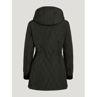 Casaco acolchoado Tommy Hilfiger Equestrian Forest feminino Preto Casaco acolchoado Tommy Hilfiger Equestrian Forest feminino Preto