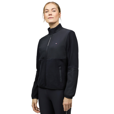 Casaco polar Tommy Hilfiger Equestrian Huntington para mulher Céu do deserto Azul Casaco polar Tommy Hilfiger Equestrian Huntington para mulher Céu do deserto Azul