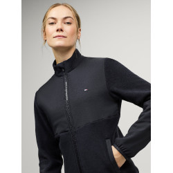 Casaco polar Tommy Hilfiger Equestrian Huntington para mulher Céu do deserto Azul