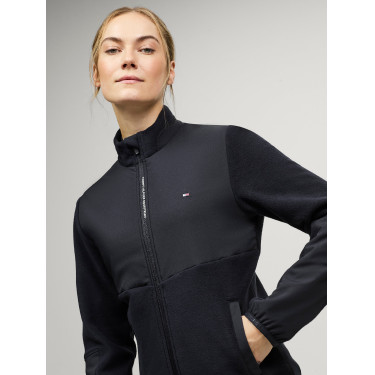 Casaco polar Tommy Hilfiger Equestrian Huntington para mulher Céu do deserto Azul Casaco polar Tommy Hilfiger Equestrian Huntington para mulher Céu do deserto Azul