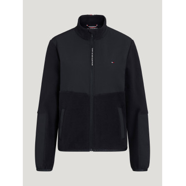 Casaco polar Tommy Hilfiger Equestrian Huntington para mulher Céu do deserto Azul Casaco polar Tommy Hilfiger Equestrian Huntington para mulher Céu do deserto Azul