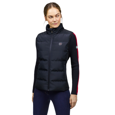 Colete acolchoado sem mangas Tommy Hilfiger Equestrian Aurora feminino Céu do deserto Azul Colete acolchoado sem mangas Tommy Hilfiger Equestrian Aurora feminino Céu do deserto Azul