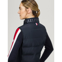 Colete acolchoado sem mangas Tommy Hilfiger Equestrian Aurora feminino Céu do deserto Azul Colete acolchoado sem mangas Tommy Hilfiger Equestrian Aurora feminino Céu do deserto Azul