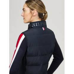 Colete acolchoado sem mangas Tommy Hilfiger Equestrian Aurora feminino Céu do deserto Azul Colete acolchoado sem mangas Tommy Hilfiger Equestrian Aurora feminino Céu do deserto Azul
