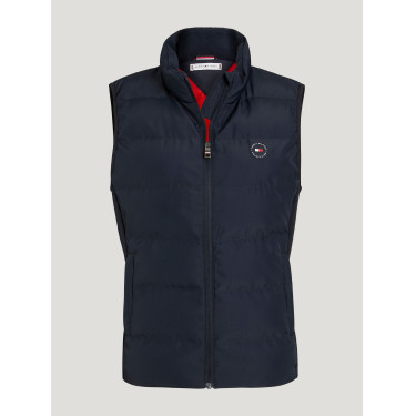 Colete acolchoado sem mangas Tommy Hilfiger Equestrian Aurora feminino Céu do deserto Azul Colete acolchoado sem mangas Tommy Hilfiger Equestrian Aurora feminino Céu do deserto Azul