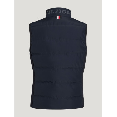 Colete acolchoado sem mangas Tommy Hilfiger Equestrian Aurora feminino Céu do deserto Azul Colete acolchoado sem mangas Tommy Hilfiger Equestrian Aurora feminino Céu do deserto Azul