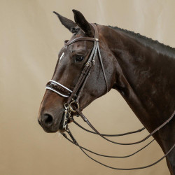 Bridão Working da Dy'on Muserolle Largo Verniz Forro Branco Castanho Bridão Working da Dy'on Muserolle Largo Verniz Forro Branco Castanho