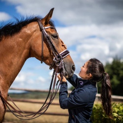 Bridão Working da Dy'on Muserolle Largo Verniz Forro Branco Castanho Bridão Working da Dy'on Muserolle Largo Verniz Forro Branco Castanho