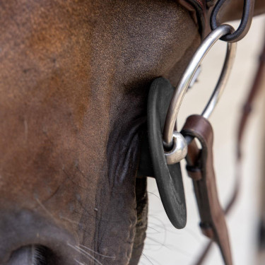Anéis de bridão em silicone Grooming Deluxe by Kentucky Preto Anéis de bridão em silicone Grooming Deluxe by Kentucky Preto