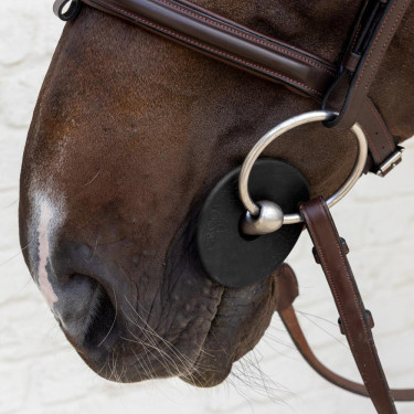 Anéis de bridão Silicone Grooming Deluxe by Kentucky Preto Anéis de bridão Silicone Grooming Deluxe by Kentucky Preto