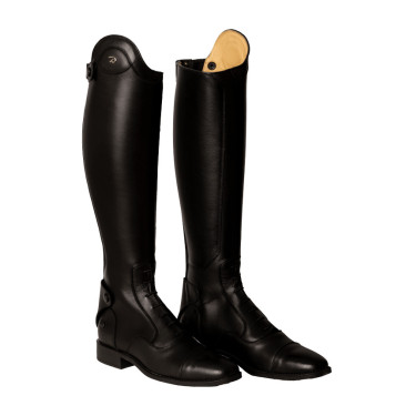 Botas de equitação Dy'on com atacadores pretas, tamanho 41/45 Preto