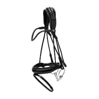 Bridão com muserola larga em couro macio Dy'on Preto Bridão com muserola larga em couro macio Dy'on Preto