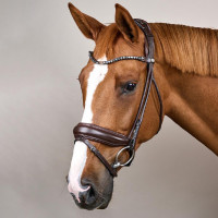 Bridão com muserola larga em couro macio Dy'on Castanho Bridão com muserola larga em couro macio Dy'on Castanho
