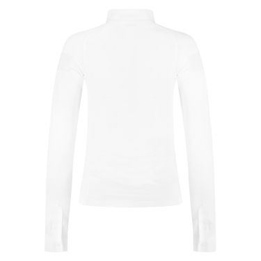Camisa de Concurso Kentucky Classic Feminina com zíper brilhante de mangas compridas Branco Camisa de Concurso Kentucky Classic Feminina com zíper brilhante de mangas compridas Branco