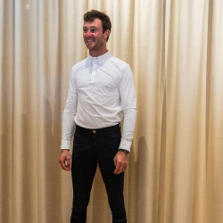 Camisa de Concurso Kentucky Homem Classic mangas compridas Branco