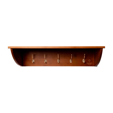 Prateleira para capacete com 5 ganchos Grooming Deluxe by Kentucky Madeira Bege