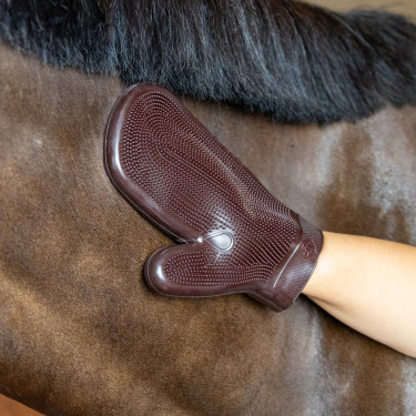 Luva de Grooming em Borracha Grooming Deluxe by Kentucky Castanho Luva de Grooming em Borracha Grooming Deluxe by Kentucky Castanho