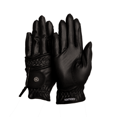 Luvas de equitação Kentucky com aderência Preto Luvas de equitação Kentucky com aderência Preto