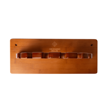 Suporte redondo para chicotes Grooming Deluxe da Kentucky Madeira Bege