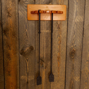 Suporte redondo para chicotes Grooming Deluxe da Kentucky Madeira Bege Suporte redondo para chicotes Grooming Deluxe da Kentucky Madeira Bege