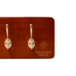 Suporte para Cilha e Casacos 10 Ganchos Grooming Deluxe da Kentucky Madeira Bege