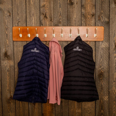 Suporte para Cilha e Casacos 10 Ganchos Grooming Deluxe da Kentucky Madeira Bege