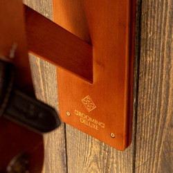 Suporte de sela Pro Grooming Deluxe da Kentucky Madeira Bege